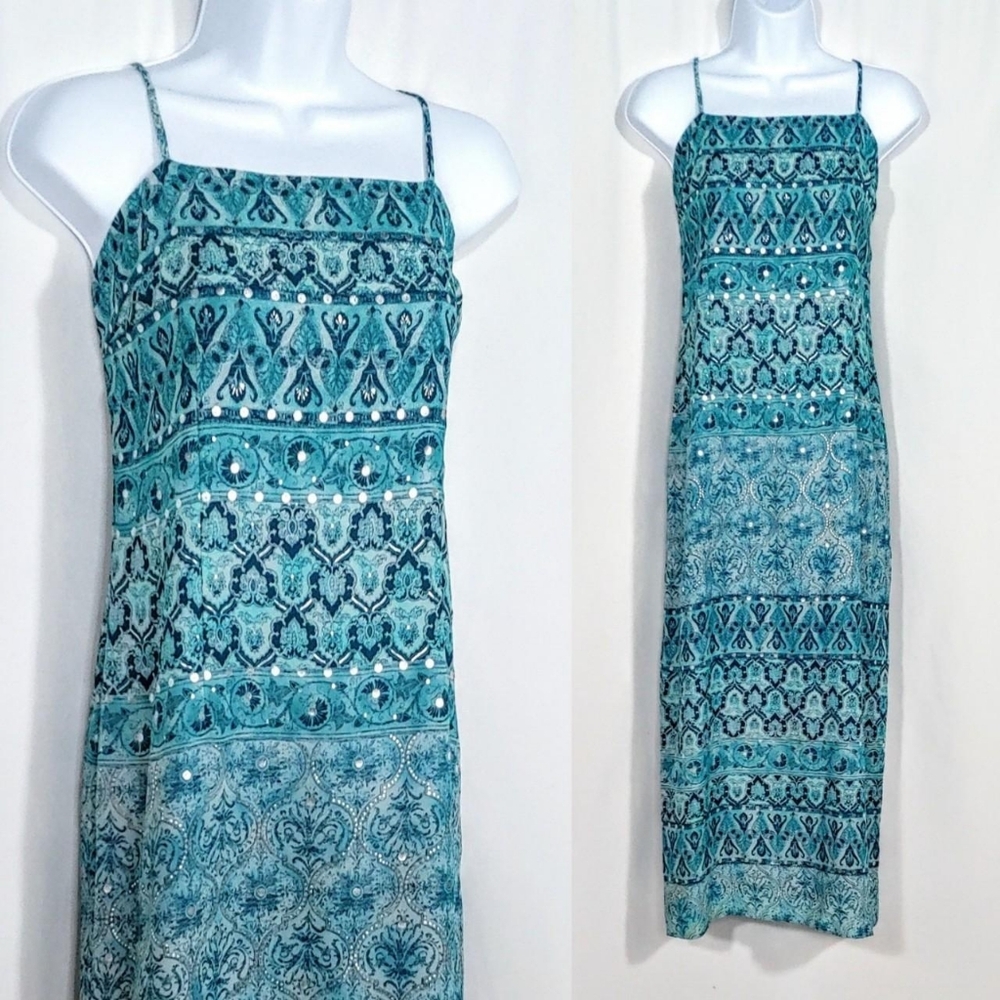 90s vintage siren maxi dress